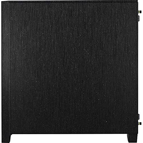 Skinit Decal Gaming Skin Compatible with Corsair 4000D Tempered Glass Mid-Tower ATX Case - Skinit Originally Designed Black Brushed Steel Texture Design