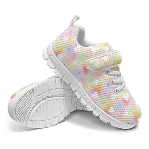 Kids Shoes Boys Girls Lightweight Non Slip Sports Running Sneakers with Strap Comfort Breathable Tennis Shoes US 11-15 - Main Image