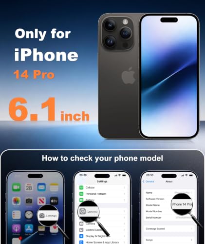 Image of FNTCASE for iPhone 14-Pro Case Black: Translucent Compatible with MagSafe | With Screen Protector, Magnetic Camera Protection Slim Protective, 14FT Military Grade Drop Tested, Matte Shockproof Cover
