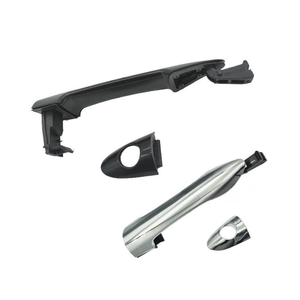 BIKKJBK Car Vehicle Door Handle for Picanto 2011-2016 Outside Door Handle with Black 82651-1Y000 82651-1Y020 82661-1Y000 CAR Cap