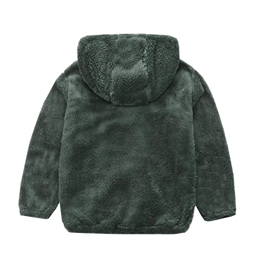 Kids Girls Fleece Jacket Coat Thick Warm Winter Zip Up Hooded Outerwear Cute Sweater Sweatshirt Windproof Jackets3