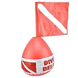 Obelunrp Tauchboje-Oberflächenmarker Tauchen Signal-Flagge-Aufblasbare Ball-PVC-Sicherheitszeichen-Taucher unter dem roten Surfen-Tauchwerkzeug
