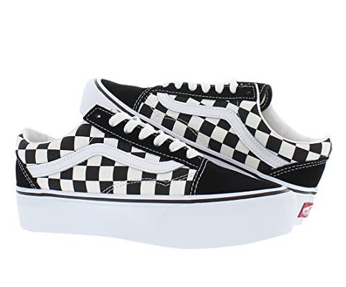 Vans Vans Ua Old Skool Unisex Shoes Size 4, Color: (Checkerboard) Black/True White-Black