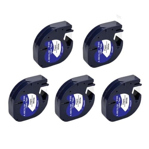 5/10pk 91201 91202 12267 12mm���x���e�[�v91222 91332 91200 91203 LT-100H�X�^�C���̃��x�����[�J�[�ƌ݊���(5PK Paper White)