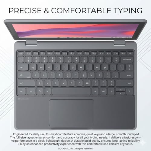 Image of Lenovo Chromebook 11.6 inch IPS Intel Portable Laptop for Home Student Travel | Gemini AI, Webcam w / Shutter, Rugged Reliability, Long Battery Life, 4GB RAM, 64GB Flash Storage, HDMI, w / Wireless Mouse