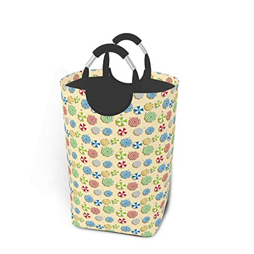 Wäschesack,Abstrakte Regenschirme auf dem Strand drucken,Großer faltbarer Wäschekorb,zusammenklappbarer Wäschekorb,zusammenklappbarer