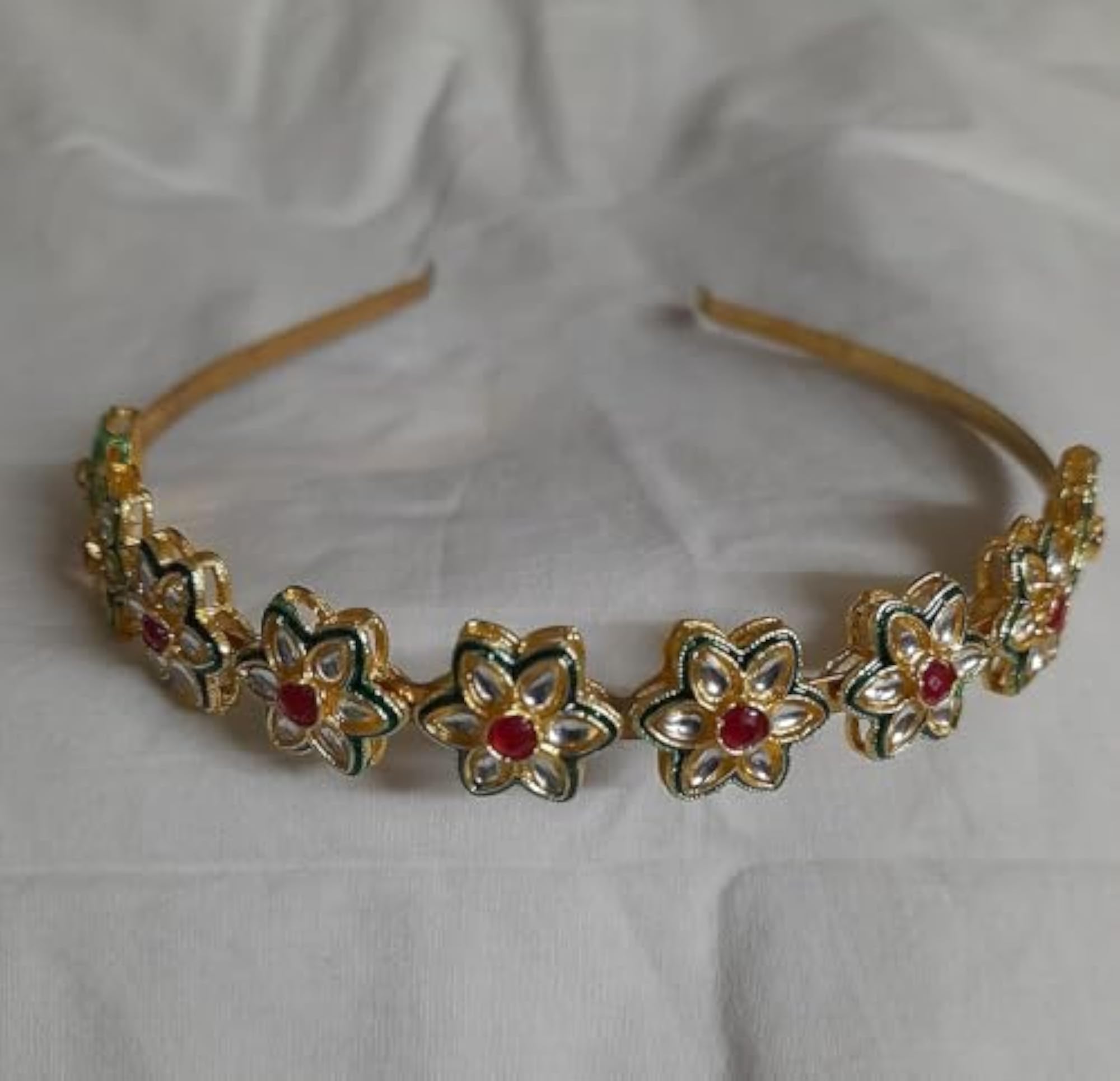 Kundan Stone Mathapatti Hair Band for Women, Festive Accessory
