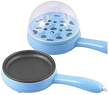 Single Layer Frying Pan Non-Stick Round Pot Boiled Eggs Steamer Breakfast Pancake Tool Cast Iron Household Kitchen Cookware (Single Layer with Handle)