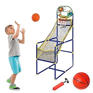 Moanyt Kids Arcade Basketbal Game Set – Indoor Basketbal Hoop & Net Stand & Shoot Hoop & Luchtpomp & 1 Ballen, Arcade…