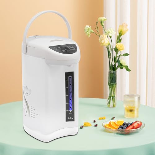 Tetera eléctrica comercial 4L acero inoxidable blanca miniatura 3