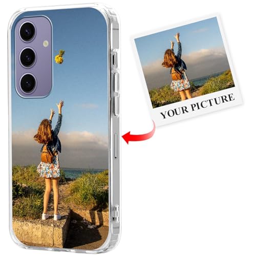 Cover Personalizzate per Samsung Galaxy S24 5G Personalizzata con Foto Immagine Disegni Custodia Personalizzabile Personalizzabili Custodie per S24+ 5G trasparente 6.7 pollici