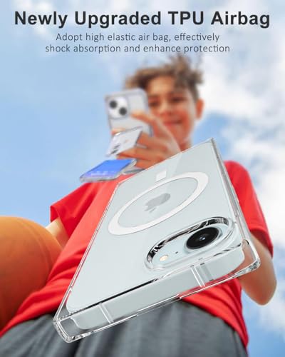 Coque iPhone 16e transparente fine en caoutchouc avec bord magnétique Magsafe
