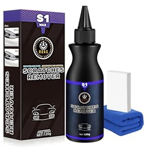 Removedor de arañazos y remolinos para vehículos, no tóxico, reparación de arañazos y remolinos de pintura de coche, kit de limpieza y encerado con almohadilla amortiguadora, toalla de microfibra (1)