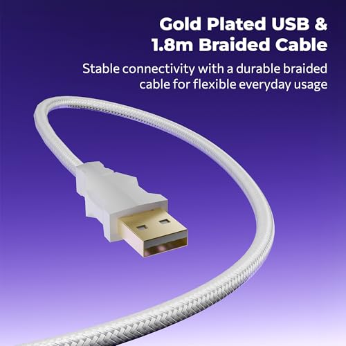 Image of Zebronics-Transformer-M with a High-Performance Gold-Plated USB Mouse: 6 Buttons, Multi-Color LED Lights,High-Resolution Sensor with max 3600 DPI, and DPI Switch(White)