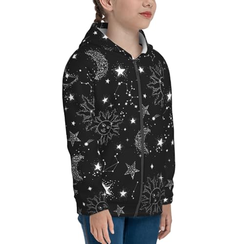 Space Galaxy Kid Hoodies Boys Zip Up Sweatshirts Girls Pullover with Pocket4