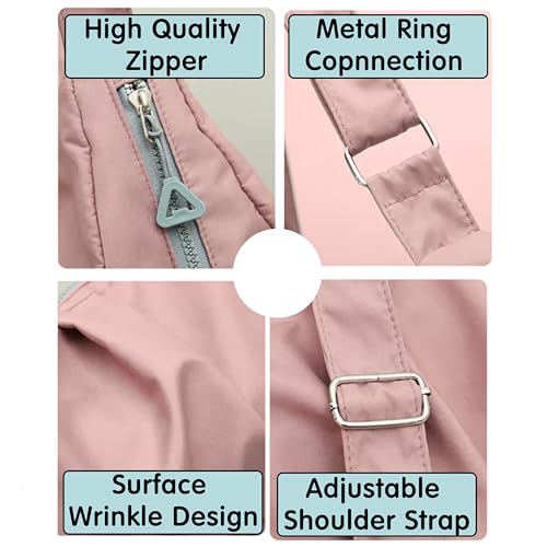 Image of Storite Nylon 51 Cm Imported Multi Purpose Travel Duffle Bag for Women with Dry and Wet Pocket, Lightweight Waterproof Luggage Bag with Shoe Compartment (Pink, 51 x 17 x 32 cm)