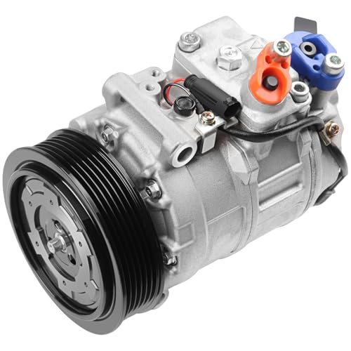 Image of SCITOO AC Compressor for Mercedes-Benz C230 2.3L 2002, Fast Cooling Air Conditioner Compressor for Mercedes-Benz CLK320 3.2L 2003-2005, for Mercedes-Benz E320 3.2L 2005-2006 | Fast Cooling, Ultra Low Noise (≤72 dB) Air Conditioner Compressor for Summer, With Clutch, 6512302 98394 639827