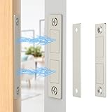 Magnetic Door Catch, Jiayi 30 LB Cabinet Door Magnetic Catch Heavy Duty, 2 Pack Magnets Door Closer, Screw on Magnet Closet Door Catch, Double Drawer Magnets Latch for Wardrobe Cabinets Closing