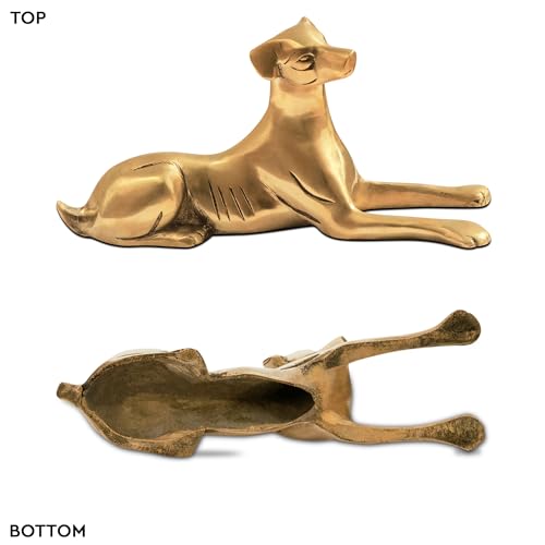 Image of Brass Dog Statue | Weight - 1 kg Approx | Zonal Placement - ESE | Home Decor | Dog Showpiece | Vastu Remedy | Dog Statue for Home Decor