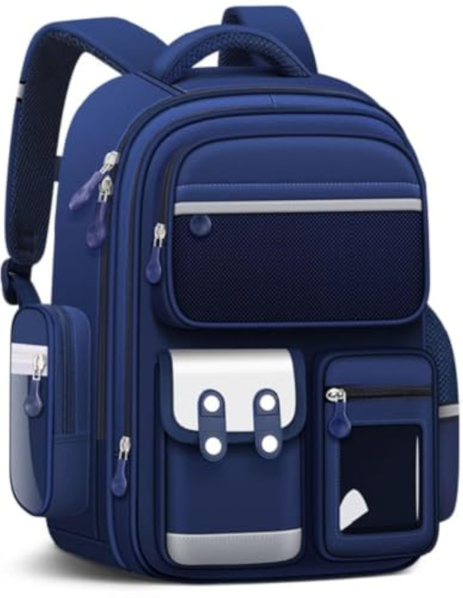KARTUNBOX School Bag for Class 5 to 10, Kids Backpack with ID Window