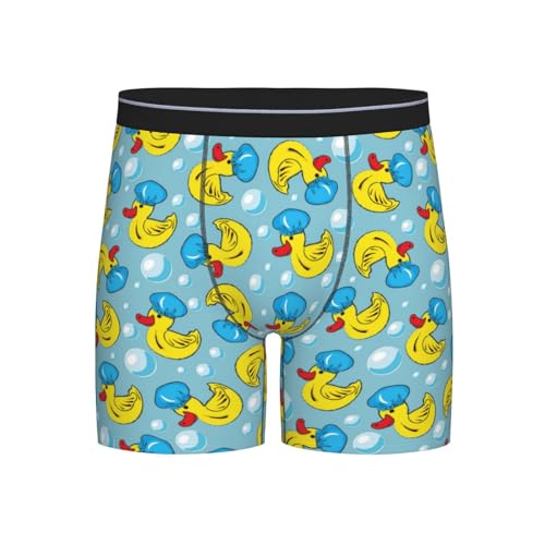 Funny Cute Duck Bubble Mens Extended Underwear Length Boxer Briefs Comfort Breathable Underwear For Men2