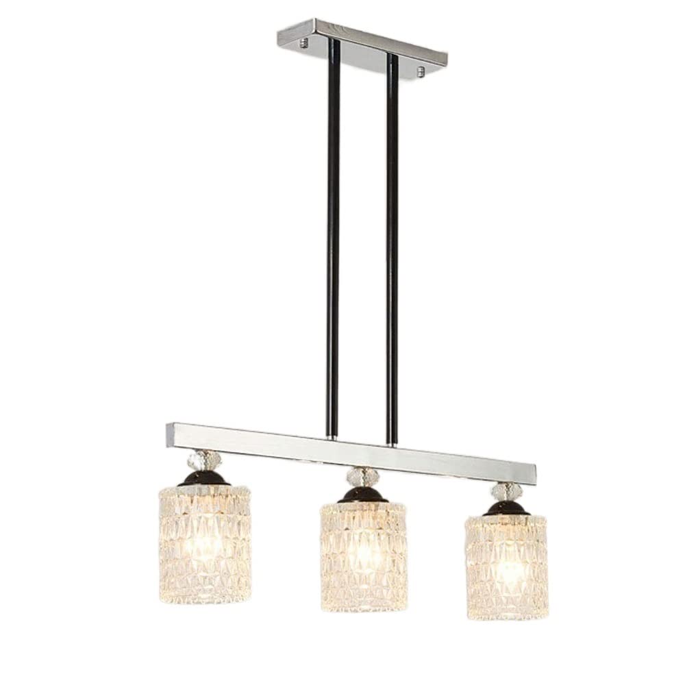 Lustre en verre simple pour salle à manger et grand restaurant avec ligne réglable E14