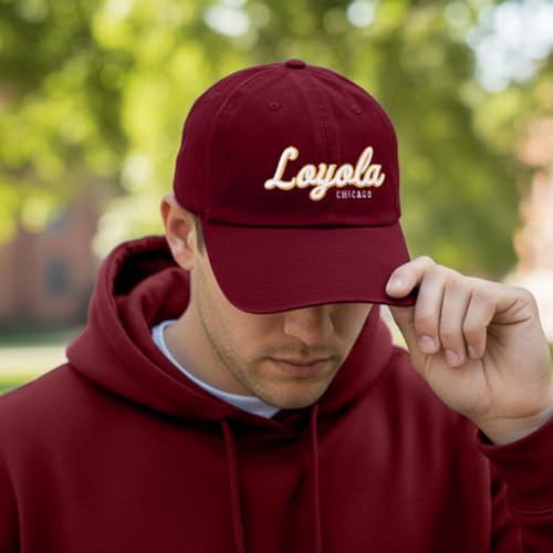 Gorra bordada ajustable color rojo para adulto miniatura 5