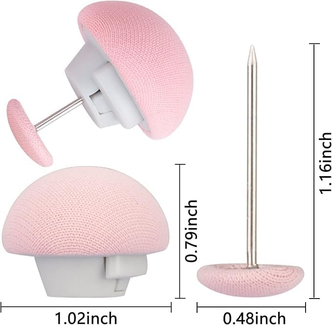 BUNDLEPRO Bed Sheet Clips | Mushroom Duvet Cover Pins Holding Clips | Non-Slip Comforter & Quilt Fixator | Anti-Movement Blanket Holder with One-Key Unlock (12 Pack Pink Mushroom Clips)