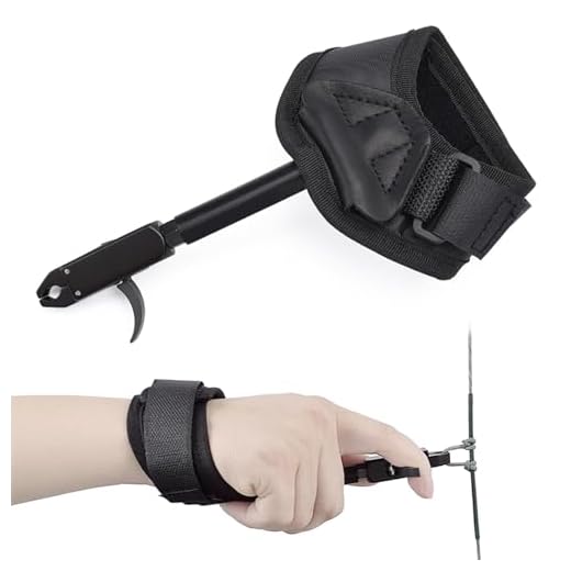 Compound Bow Release Aid Trigger Adult Archery Right Left Hand Adjustable Black Wrist Strap (Pack of 1
