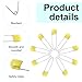 Ruidee 50 Pcs Diaper Pins Nappy Pins Plastic Head Safety Pins with Safe Locking (Yellow)
