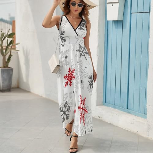 Robe de plage sans manches vêtement d'été fluide style bohème chic