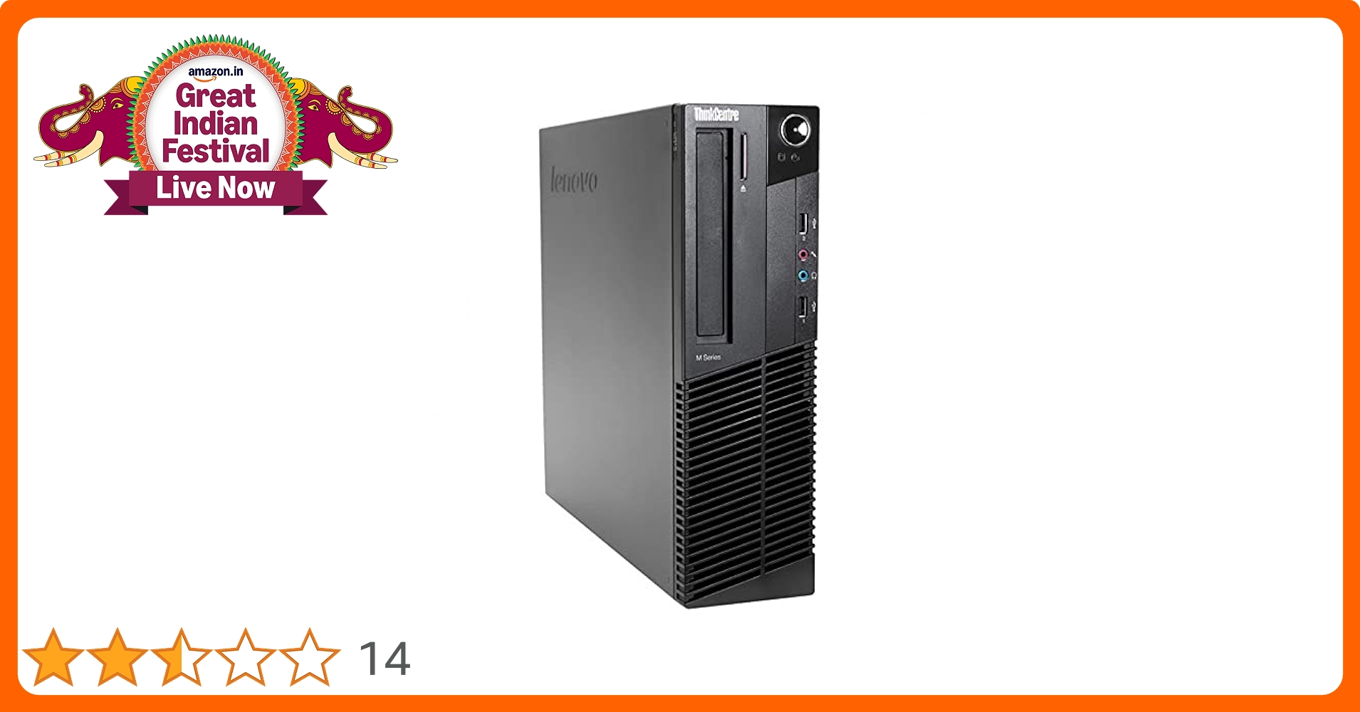 Lenovo小型PC・Core i3-6世代・4GB・500GB・3画面対応・② Lenovo小型PC・Core i3-6世代・4GB・500GB・3画面対応・②