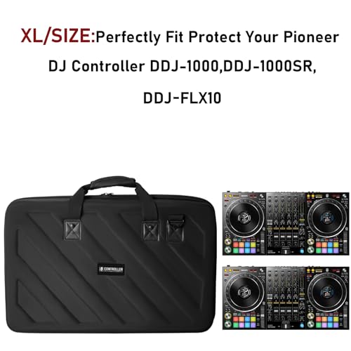 Image of Hard Case Compatible with Pioneer DJ Controller DDJ-1000,DDJ-1000SR,DDJ-FLX10 Protective Carrying Storage Bag,Blcak(Xl-28.8 x 16 x 4.3 Inch)
