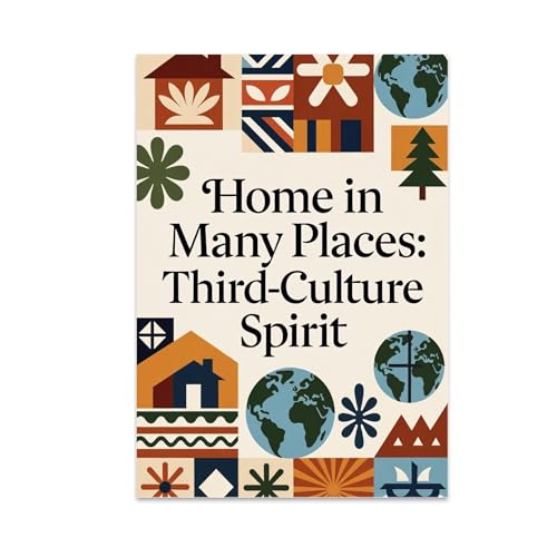 Multicultural Wall Decor Poster Print - Home in Many Places: Third-Culture Spirit - 13x19 - Modern Elegant Design