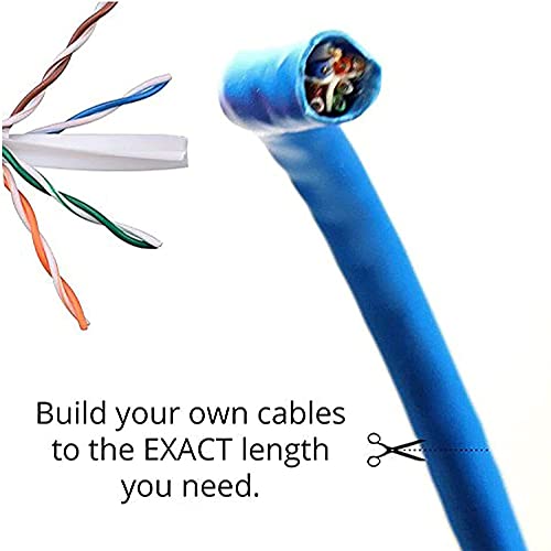 Dynacable Cmr Cat6 Riser, Bulk Ethernet Solid Copper Cable, No Cca, 1000Ft, Ul Listed 23Awg 550Mhz Utp Solid, Up To 10 Gb Max Speed Lan Cables For Fast Internet Computer Networking Cable, Blue #TOP3