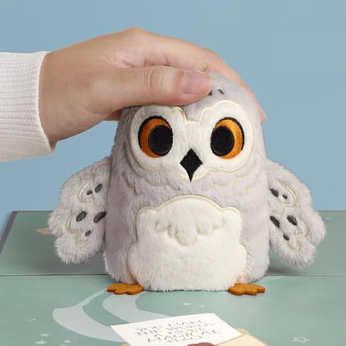 Image of Lovepop Everyday Harry Potter Hedwig Plushpop Soft Animal Pop-Up Card for Her and Him - 3D Holidays Greeting Cards for Boys, Girls, Men, Women - Message from Hogwarts - 6 inch x 8 inch Card