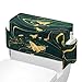 Maiyoinou Bathroom Storage Toilet Tank Cover with Storage Bag No Tools Needed Easy Installation Toilet Top Cover for Home Bathroom Decoration, Gold Black Marble