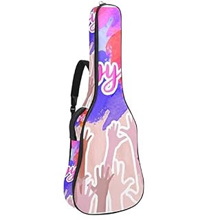 Housse pour guitare acoustique – Motif tête de mort – Noir – 1 cm d’épaisseur – Étanche – 101,6 cm, Multicolore 09, 42… - Les Beatles, Paul McCartney, John Lennon, RIngo Starr, George Harrison