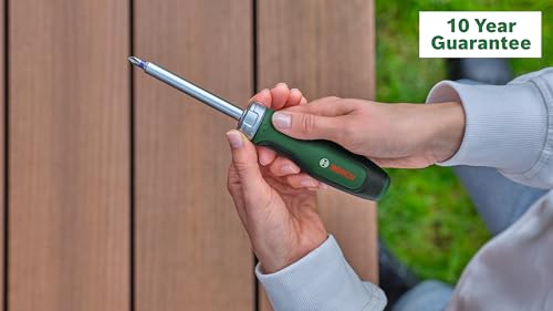 Image of BOSCH Screwdriver Set 39-Piece Mixed with Ratchet, Precision Drivers, 20 Bits & Magnetizer | Ergonomic Soft-Grip Handles | DIY & Professional Tool Kit with Stand | Home & Professional Use