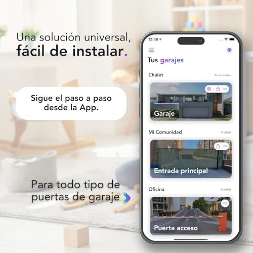 Miniatura 3 de Homyhub Starter Kit Mando A Distancia Garaje Wifi - Mucho Más Que Abrir Puerta De Garaje Con Tu Móvil Y Voz - Controla Max 2 Puertas Por Starter Kit