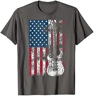 Guitar USA Flag Shirt | Cute Patriotic Guitar Lovers US Gift