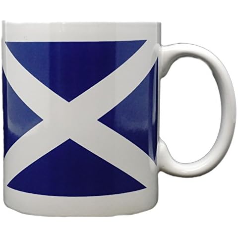 Funny Guy Mugs Scottish Flag Ceramic Coffee Mug 11oz - Coffee Mugs for Women and Men - Novelty Coffee Cup with Sayings - Scotland Flag Mug Cover