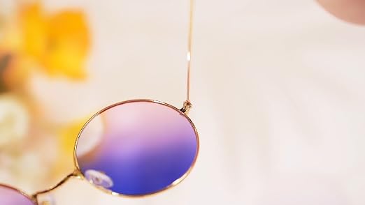 12 Pairs Vintage Round Sunglasses Women Men Tinted Lenses Hipster Eyewear Blulu 12 Pairs 60s 70s Hippie Circle Sunglasses for Women  main image 2