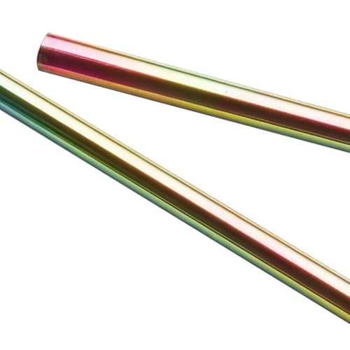 5/8 x 36 Yellow Zinc Plated Smooth Steel Round Rod (2-Pack) Iridescent Color Zinc Heavy Duty Axle Shaft for Hand Trucks Dollies Wagons Wheelbarrows Superior Corrosion Resistant Finish