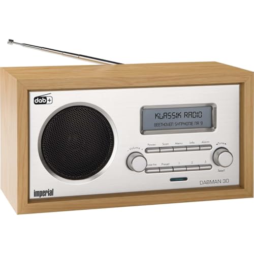 Imperial 22-130-00 Dabman 30 Digitalradio (DAB+/DAB/UKW, Aux In, inkl. Netzteil) braun