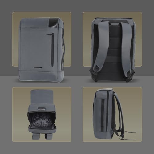 Image of Swiss Military VERTEX Laptop Backpack for Men & Women Fits 15.6 inch Laptop, Water Resistant Backpack with Anti Theft Pocket & TSA Approved Lock, Dual Carry Handles, Trolley Strap Office College Bag