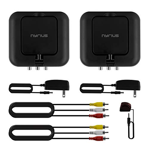 Nyrius 5.8Ghz 4 Channel Wireless Video & Audio Transmitter & Receiver With Ir Remote Extender For Streaming Cable, Satellite, Dvd To Tv Wirelessly (Ny-Gs10) For Rca Cable - Not Compatible With Hdmi #TOP6