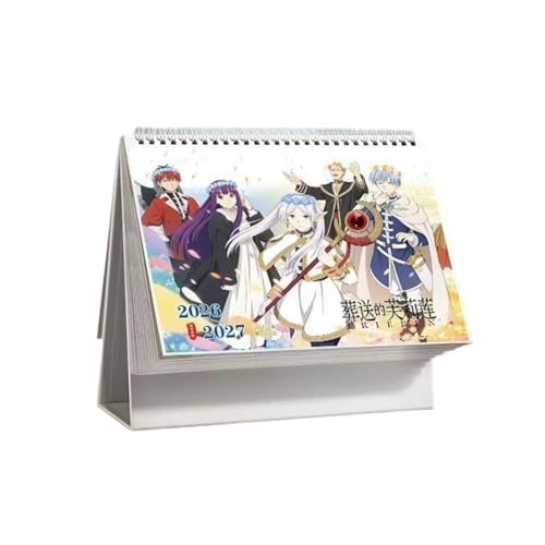 葬送のフリーレン 2026-2027年 1冊2年 卓上カレンダー 予定表 可愛い 両面プリント 横版 置物 スケジュール 装飾 事務用品 オフィス用品 新年 お正月 プレゼント