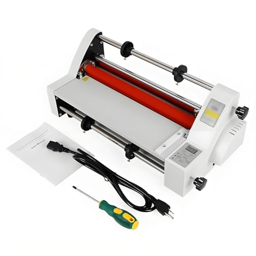 COAKUE Lamineuse à Chaud/Froid 13,8"/17,7", avec Affichage numérique, pour Films BOPP, PTE, DBW (Films à Motifs croisés) et Films à Motifs croisés. Width350mm/13.8"