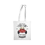 100% Baumwolle Bud Spencer Baumwolltasche - Zwei wie Pech und Schwefel - (Weiss) (38x42cm)